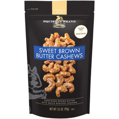 Squirrel Brand Sweet Brown Butter Cashews, 3.5 Ounces Resealable Bag